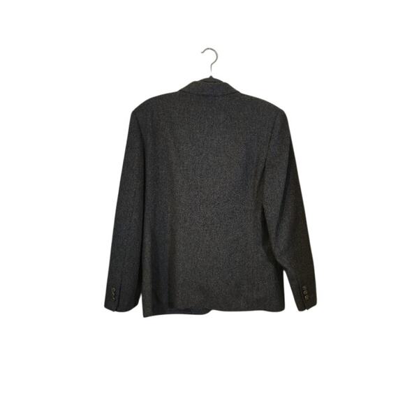 Harrington Square Vintage Women's Wool Blazer Size 12 Gray Preppy Career Classic - Picture 2 of 9